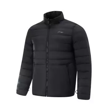 Li Ning свободный крой с капюшоном удобный повседневный 3 в 1 пуховик мужская верхняя одежда черный AWBU029-1 XL