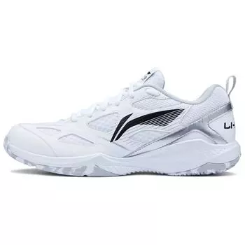 Li-Ning Synthetic Leather Comfortable Versatile Non-Slip Wear-Resistant Low-Top Badminton Shoes Unisex sneaker White Black AYTU025-1 41
