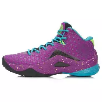 Li Ning Team Style 4 Ткань Синтетическая кожа ТПУ Амортизация Противоскользящие Износостойкие Отскок Поддержка Средний верх Баскетбольные кроссовки ABAM011-5 43