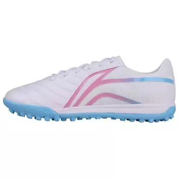 Li Ning TF Искусственный газон Удобные Универсальные Амортизирующие Прочные Футбольные Бутсы Унисекс Футбольные Бутсы Стандартные-Белые YSTT031-4 40
