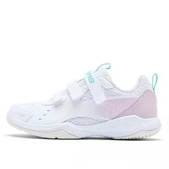 Li Ning Thunder Junior Feather Pioneer Профессиональные Бадминтонные Легкие Амортизирующие Низкие Тренировочные Кроссовки Мужские кроссовки Светло-розовый AYTU042-3 31.5