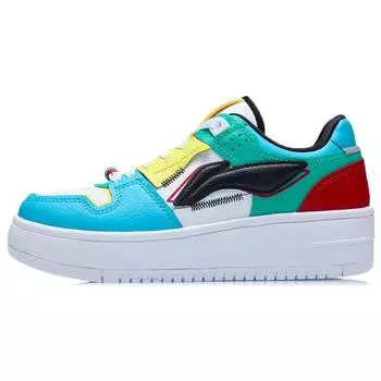 Li Ning Tian Ji светоотражающие прочные дышащие низкие кроссовки для скейтбординга женские кроссовки для скейтбординга белые синие зеленые AGCR468-5 39
