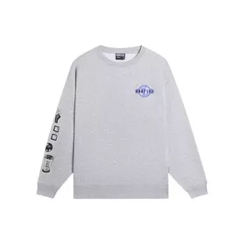 Li-Ning Толстовка с капюшоном и принтом логотипа Anti-Wu Series, унисекс, серая AWDSC01-1 XXL