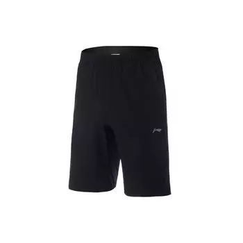 Li Ning Training Series дышащие тканые спортивные шорты мужские шорты черные AKSQ099-1 M