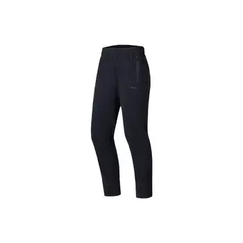 Li Ning Training Series однотонные дышащие впитывающие пот зауженные трикотажные спортивные брюки мужские брюки черные AYKS535-1 XXXL