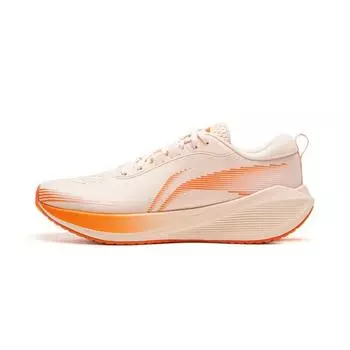 Li Ning Tread Wind Удобные Простые Нескользящие Износостойкие Низкие Кроссовки Женские Кроссовки Бежевый Оранжевый AGLU322-5 35