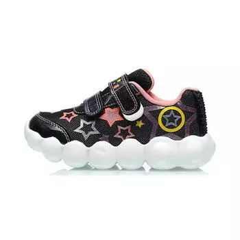 Li Ning Удобная повседневная нескользящая дышащая легкая повседневная обувь детские кроссовки стандартного черного цвета YKNQ056-4 25