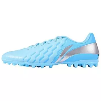 Li Ning Удобная Простая Мода MG (Резиновый короткий стержень) Футбольные бутсы из натуральной травы, противоскользящие, износостойкие, мужские, синие TSFU029-5 39