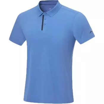 Li-Ning Удобная универсальная рубашка-поло с коротким рукавом Fitness Series для мужчин Paris-Blue APLT011-3 S