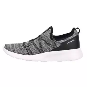 Li-Ning Удобные дышащие кроссовки с низким верхом женские кроссовки черные серые AGLM004-1 37