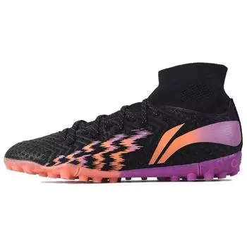 Li Ning удобные дышащие TF мягкие футбольные бутсы мужские футбольные бутсы стандартные-черные YSTU021-3 40