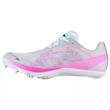Li Ning Удобные Модные Трендовые Нескользящие Дышащие Легкие Низкие Кроссовки для Тренировок и Бега с Карбоновой Пластиной Унисекс Серый Фиолетовый LJJU033-2 36