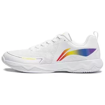 Li-Ning Удобные нескользящие амортизирующие прочные низкие кроссовки унисекс белые APTU003-1 40