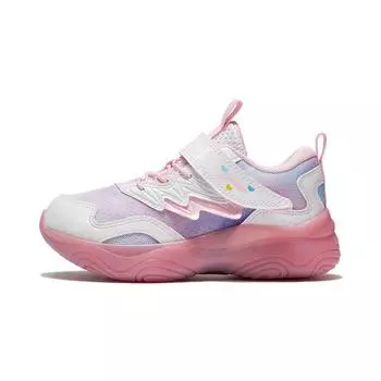 Li Ning Удобные низкие спортивные кроссовки с противоскользящей подошвой и амортизацией Детские кроссовки Розовые YKNS012-2 25