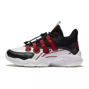 Li Ning удобные повседневные нескользящие амортизирующие износостойкие низкие баскетбольные кроссовки детские кроссовки белые черные YKBS010-1 33