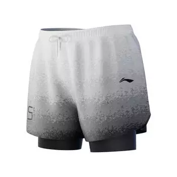 Li Ning Удобные Профессиональные Квадратные Плавки Для Горячих Источников И Пляжа Мужские купальники Белый Серый LNKW062-1 L