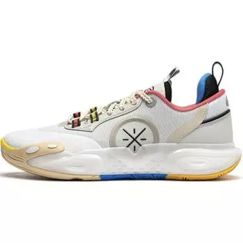 Li Ning удобные спортивные нескользящие дышащие низкие баскетбольные кроссовки детские кроссовки белые YKBU032-3 40