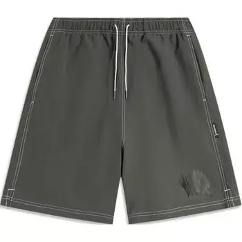 Li Ning Удобные Свободные Простые Шорты с Письменным Принтом и Завязками, Мужские Шорты Серые AKSU443-5 M
