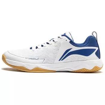 Li-Ning Удобные универсальные амортизирующие нескользящие низкие кроссовки унисекс кроссовки белые синие APTU003-3 45