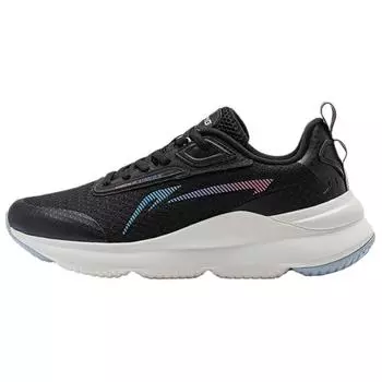 Li-Ning Удобные Универсальные Износостойкие Дышащие Низкие Повседневные Кроссовки Женские Повседневные Кроссовки Черные AGLT154-1 36