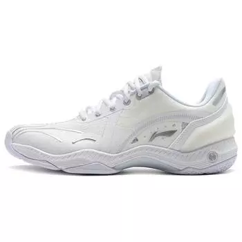 Li-Ning Удобные Универсальные Модные Нескользящие Низкие Кроссовки Для Бадминтона Унисекс Кроссовки Белые Бежевые AYZT009-3 39