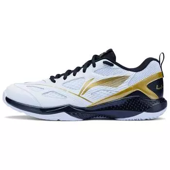 Li-Ning Удобные Универсальные Нескользящие Износостойкие Низкие Кроссовки для Бадминтона Унисекс Обувь Белый Черный Платиновый AYTU025-3 40