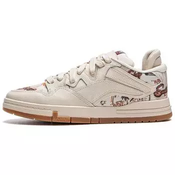 Li-Ning Удобные универсальные нескользящие износостойкие низкие кроссовки для скейтбординга мужские кроссовки Eggnog-Gray AEPU065-2 41