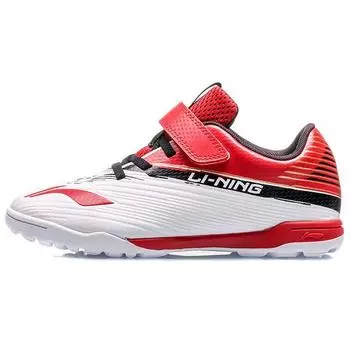 Li Ning удобные универсальные нескользящие амортизирующие износостойкие низкие детские футбольные бутсы детские футбольные бутсы красные белые YKGQ006-7 31