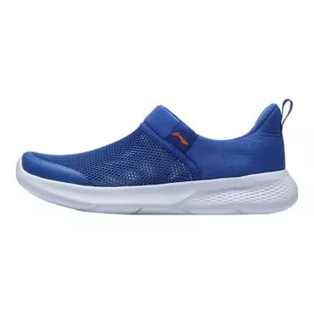 Li Ning Удобные Универсальные Прочные Дышащие Низкие Повседневные Туфли Детские Кроссовки Синие YKCR144-7 32