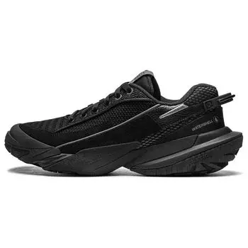Li-Ning Удобные универсальные простые амортизирующие износостойкие дышащие низкие повседневные туфли мужские кроссовки черные AGLU149-4 41