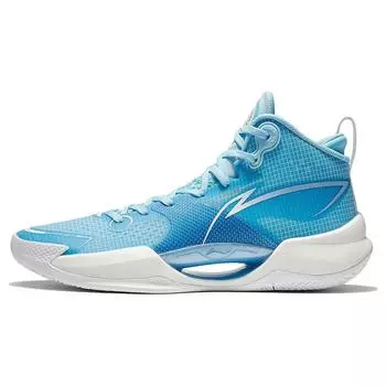 Li Ning Ultra Light Series удобные универсальные баскетбольные кроссовки средней высоты мужские кроссовки белые синие ABAS027-4 39