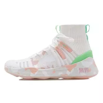 Li-Ning Unbounded Удобная повседневная обувь с высоким берцем для повседневной носки Женская обувь Розовый Белый Зеленый AFPQ032-1 39