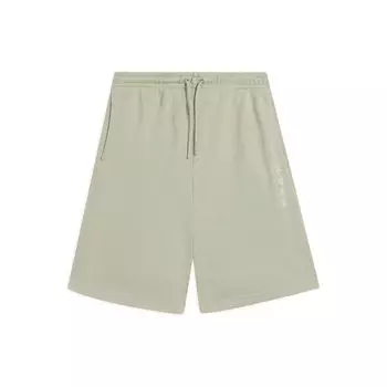Li Ning Vital Essential свободные повседневные однотонные шорты с принтом мужские шорты сорго-листья-зеленые AKSS073-1 S