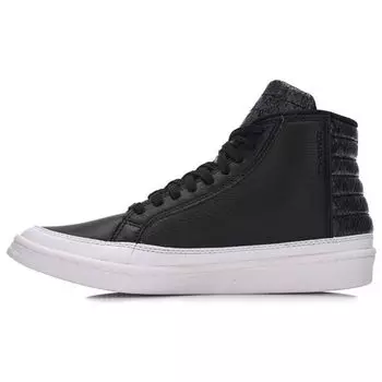 Li-Ning Высокие износостойкие кеды Женские кроссовки Черные Белые AGBM008-2 35