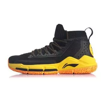 Li-Ning Wade Fission 5 Mid Black Yellow Мужские кроссовки Оранжевые ABAP027-4