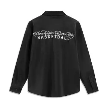 Li Ning Wade Series Letter однобортная флисовая теплая свободная куртка мужская куртка черная AFDU223-1 L