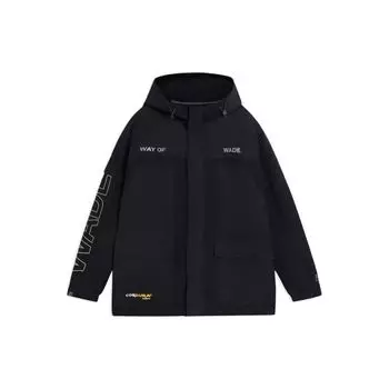 Li-Ning Wade Series на молнии с буквенным принтом спортивная куртка с капюшоном мужские куртки черные AFDSB11-1 M