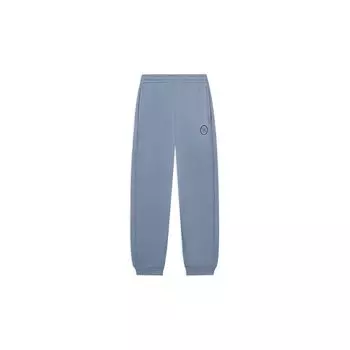 Li-Ning Теплые спортивные штаны Wade Series с однотонным рисунком и флисовой подкладкой, мужские брюки цвета кремово-голубой AKLSG39-1 M