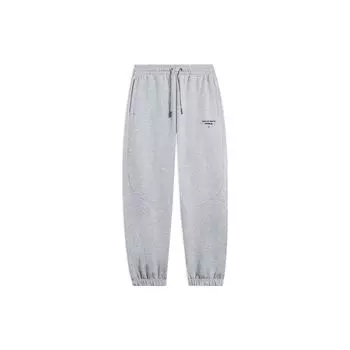 Li-Ning Мужские спортивные штаны для бега с однотонным принтом Wade Series, серые AKLSC23-4 2XL