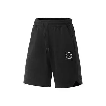 Li Ning Wade Series Удобные Простые Универсальные Свободные Спортивные Шорты с Буквами Мужские шорты Черные AKYV061-1 M