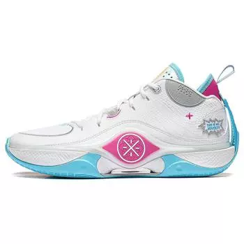 Li-Ning Wade Shadow 5 Buzzer Beater Мужские кроссовки Белый Синий Розовый ABPT053-2 43