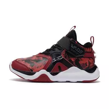 Li Ning Wade Sign Mid-Top нескользящие амортизирующие спортивные кроссовки детские кроссовки Bull-Red YKCR164-21 36