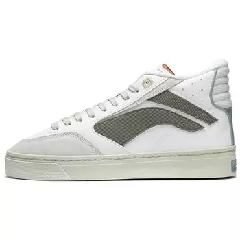 Li Ning We Wo 180 удобные мягкие эластичные нескользящие износостойкие легкие средние кроссовки для скейтбординга мужские белые AECS053-1 43