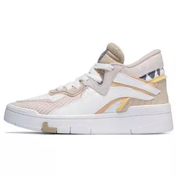Li Ning We Wo удобные универсальные модные нескользящие прочные скейт-кеды средней высоты женские скейт-кеды белые серые розовые AGCS152-1 36