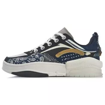 Li Ning Wei Wu Zen эластичные классические низкие кеды для скейтбординга женские кеды для скейтбординга серые черные синие AGCR214-1 37
