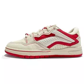 Li Ning Weigu Pro S Удобные Универсальные Нескользящие Износостойкие Низкие Кеды Женские кроссовки Светло-красный AEPV080-1 39