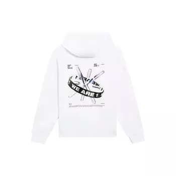 Li-Ning X Artist Glare совместный бренд Wade Series, объемный пуловер с капюшоном и графическим принтом, толстовки унисекс, белые, AWDS581-2 M