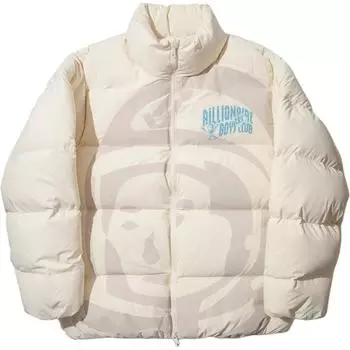 Li Ning X Billionaire Boys Club Серия скейтбордов Принт букв Молния Удобный пуховик Мужская верхняя одежда Цвет яичной скорлупы AYMU673-1 XL