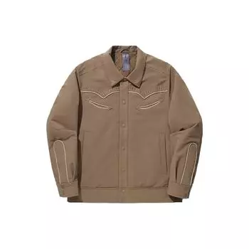 Li Ning X Bruce Lee Collaboration Kung Fu Series однотонная повседневная куртка мужская куртка Clay-Brown AJMT255-1 2XL