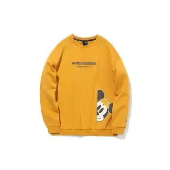 Li Ning X Disney Collaboration Повседневная спортивная толстовка с круглым вырезом Мужская толстовка Mineral-Yellow AWDQ835-1 XL